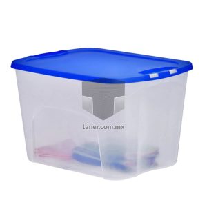Venta de Anaqueles TANER Organizadora de Espacios CDMX y Queretaro-Contenedor Plástico Transparente 87 Lts