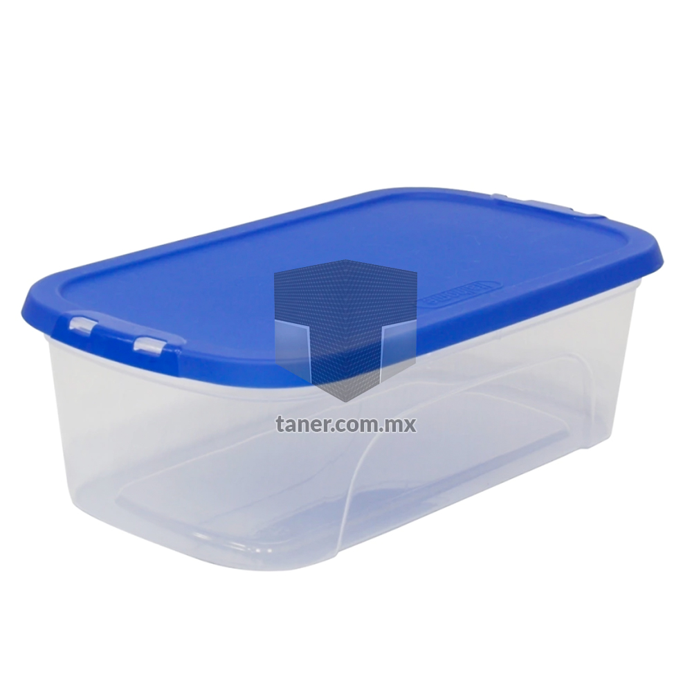 Venta de Anaqueles TANER Organizadora de Espacios CDMX y Queretaro-Contenedor Zapatera de Plástico Tapa Azul