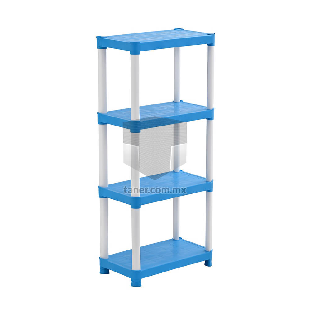Estante Plástico Chico Azul 4 Niveles