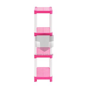 Estante Plástico Chico Rosa 4 Niveles