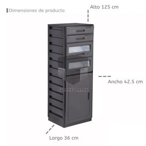 Venta de Anaqueles TANER CDMX y Queretaro-Archivador Plastico Mixto Gris 02a