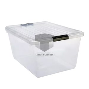 Venta de Anaqueles TANER Organizadora de Espacios CDMX y Queretaro-Contenedor Broches Tansparente con Broches Negros