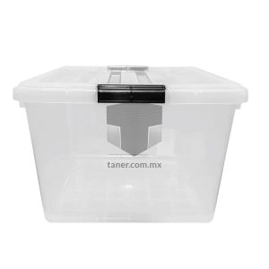 Venta de Anaqueles TANER Organizadora de Espacios CDMX y Queretaro-Contenedor Broches Tansparente con Broches Negros