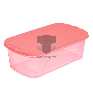Venta de Anaqueles TANER Organizadora de Espacios CDMX y Queretaro-Contenedor Zapatera de Plástico Salmón