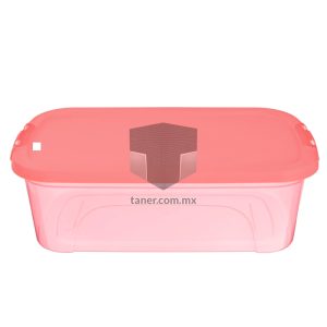 Venta de Anaqueles TANER Organizadora de Espacios CDMX y Queretaro-Contenedor Zapatera de Plástico Salmón