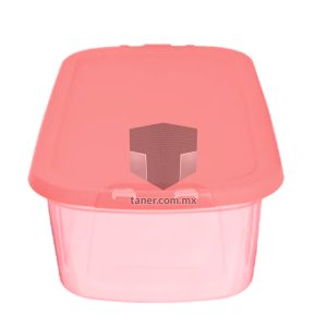 Venta de Anaqueles TANER Organizadora de Espacios CDMX y Queretaro-Contenedor Zapatera de Plástico Salmón