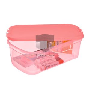 Venta de Anaqueles TANER Organizadora de Espacios CDMX y Queretaro-Contenedor Zapatera de Plástico Salmón