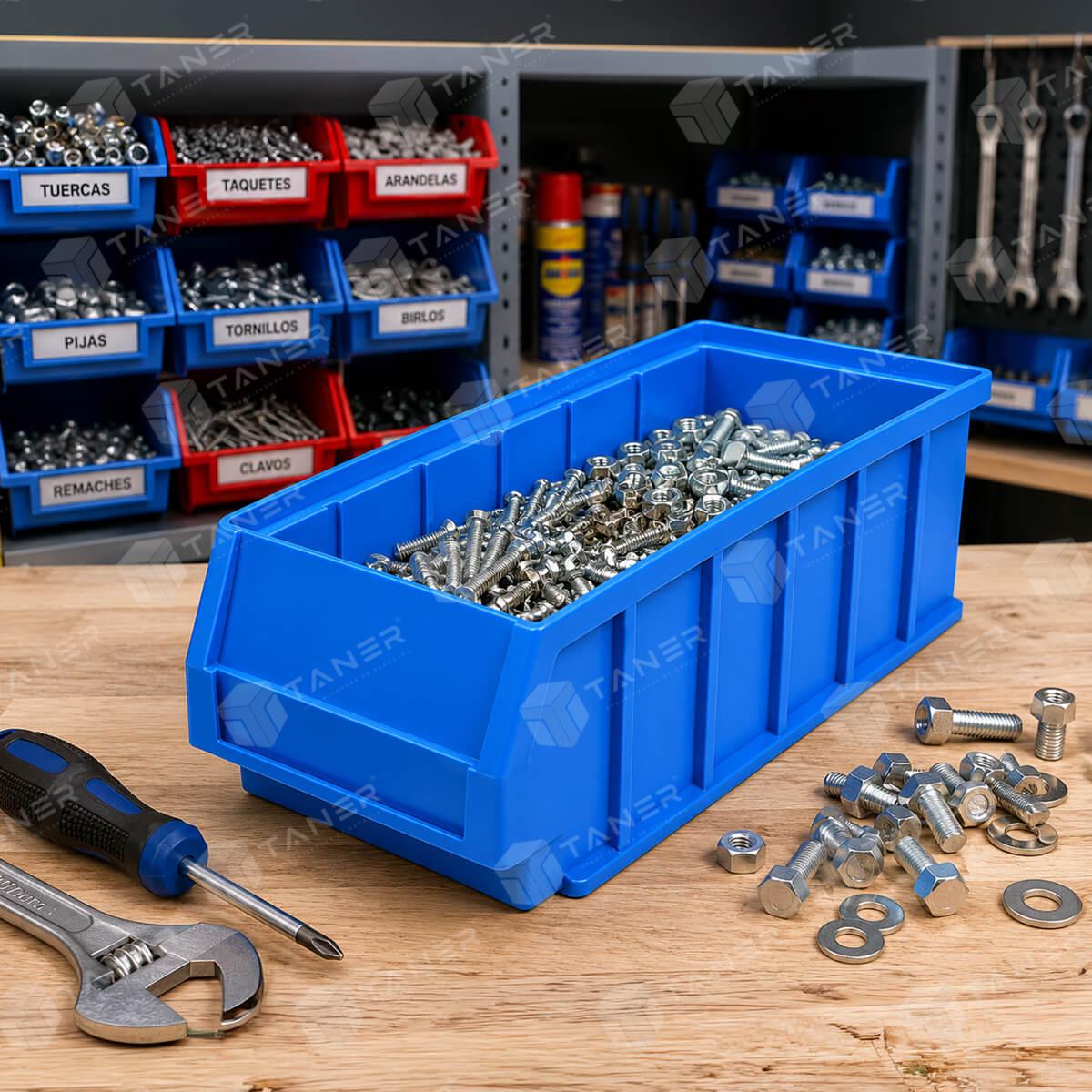 Caja Industrial Plastica Apilable 02a